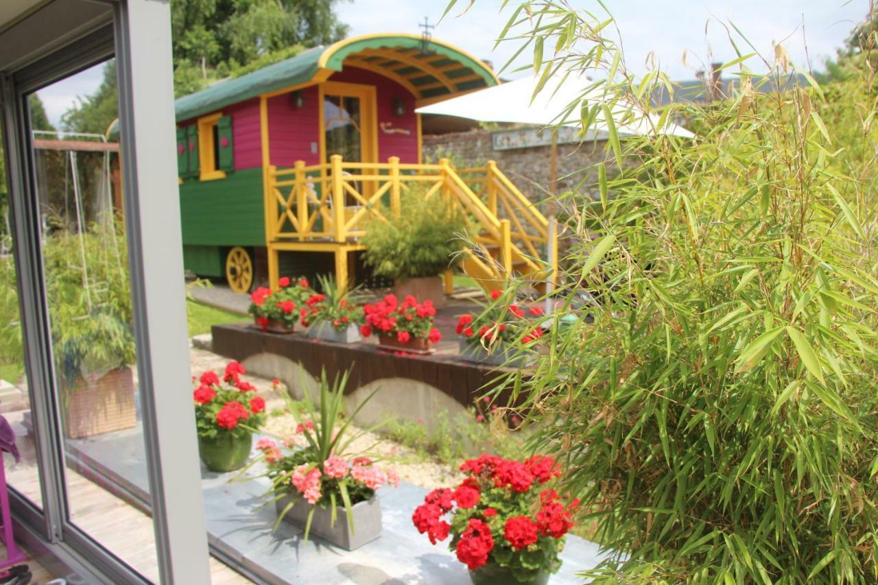 Roulotte La Dominique Bed & Breakfast Romery  Luaran gambar